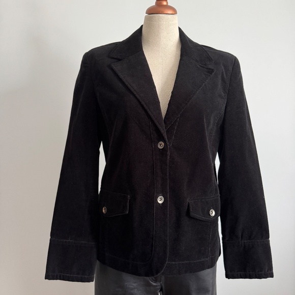 Lady Hathaway - Black Corduroy Blazer - Jacket - Picture 1 of 10